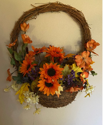 memories of fall 1 only handmade for the sunflower silk basket perfect for anyone door or wall sending memories