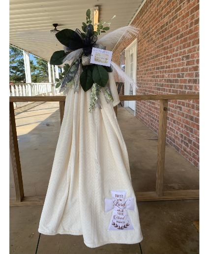 Memory Blanket on an Easel Sympathy Tapestry stand