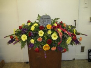 Memory Stone  Casket Spray