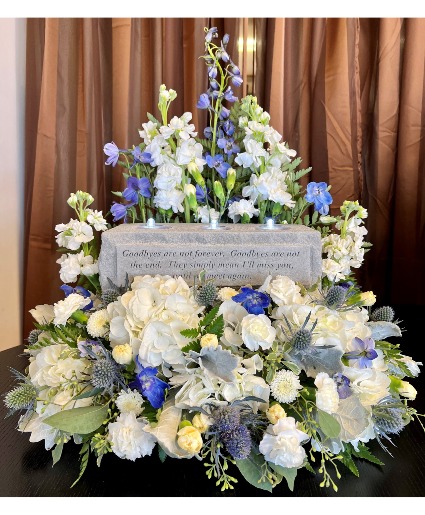 Memory Stone with Candles 