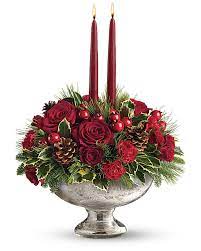 Mercury glass bowl centerpiece 