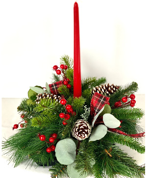 Holly Jolly Christmas Silk Centerpiece Powell Florist Exclusive