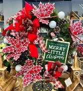 Merry Little Christmas Wreath Silk Wreath