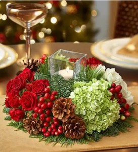 Merry Modern Centerpiece  in Texas City, TX | FROM THE HEART FLORIST