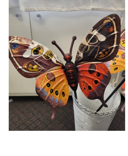 Metal Butterfly Stake 