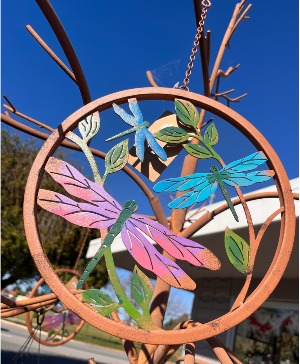 Metal Dragonfly Hanging Décor Gift Item