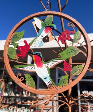 Metal Hummingbird Hanging Décor Gift Item