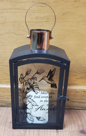 Metal Hummingbird Lantern 