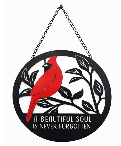 METAL ROUND MEMORIAL DOOR HANGER Gift Item