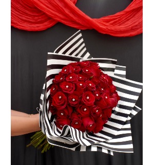 Mi Amor 50 Rose Wrapped Bouquet