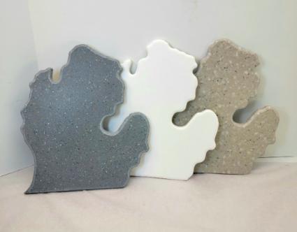 Michigan Shaped Corian Cutting Board 
