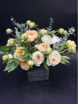 MIdnight Bloom Peony Box Silk/Faux Flowers