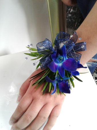 Midnight Blue Prom Corsage 
