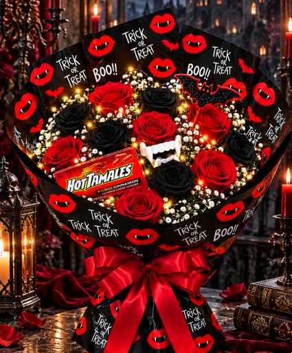 Midnight's Spicy Bite Bouquet Call Us for Faster Service & Daily Specials: (915) 303-8500 Text Us to Order Anytime: (915) 505-3708 Your trusted source for Flowers & Delivery in El Paso TX 