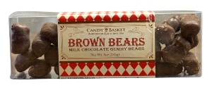 Milk Chocolate Covered Gummy Bears Candy Basket 