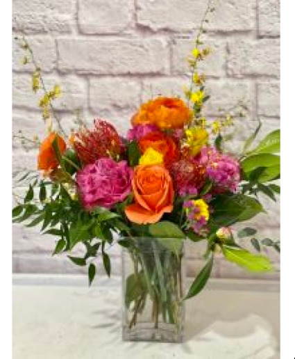 Mimosa Vase Arrangement