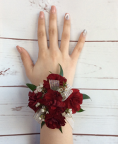 Mini Carnation (Burgundy) Wrist Corsage