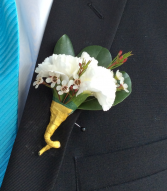 Mini Carnation (White) Boutonniere