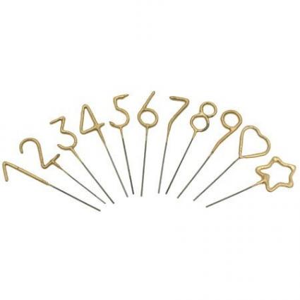 Mini Gold Birthday Sparklers 
