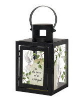 Mini Lantern with Dove In the arms of an Angel