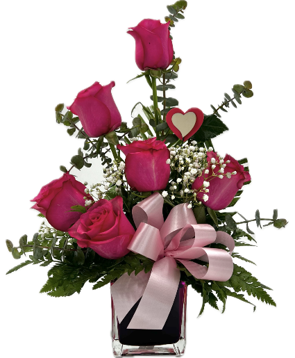 Mini Rosé Passion Half Dozen Pink Roses
