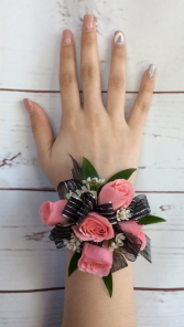 Mini Rose (Light Pink) Wrist Corsage