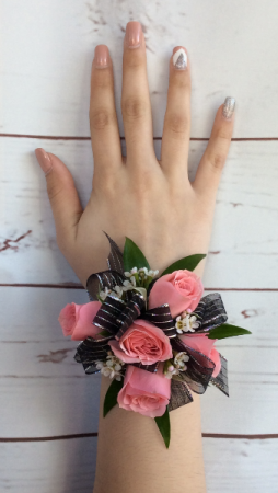 Mini Rose (Light Pink) Wrist Corsage