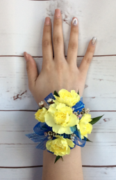 Mini Carnation (Light Yellow) Wrist Corsage