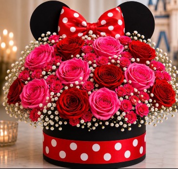 Minnie Magic Rose Hat Box Any Special Occasion  in Kissimmee, FL | Blooms To You