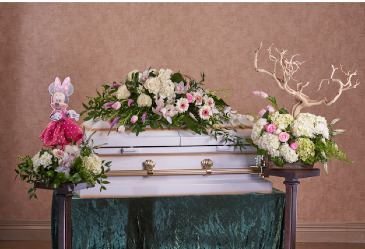 Minnie Mouse Childrens Casket Spray Set   in Irvine, CA | Faith And Blooms by Lily Fiore