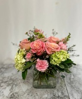 Miss Pinky cube of all pink flowers