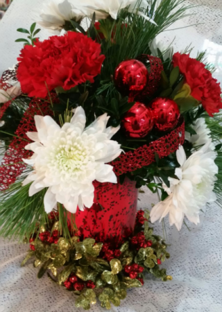 MISTLETOE HOLIDAYS NICE KEEPSAKE CONTAINER