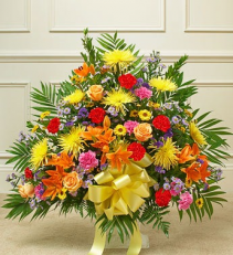 Mix Color Funeral Basket 