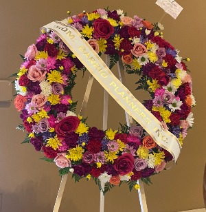 MIX FLOWER COLORS WREATH 