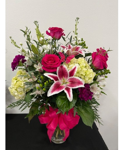 Mix Flowers in Hot Pink 