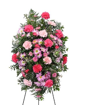 Mix flowers standing in  pinks and purples Mix flowers