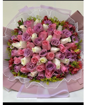 Mix lavander, pink, white Buchon