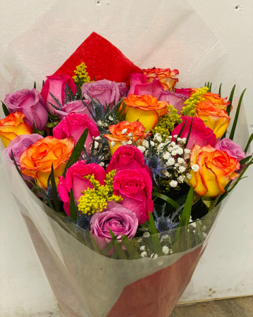 Mix roses in a bouquet 