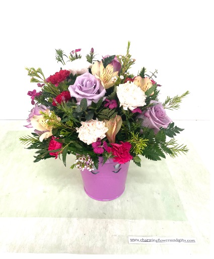 Mixed bouquet in basket  Any Occasion 