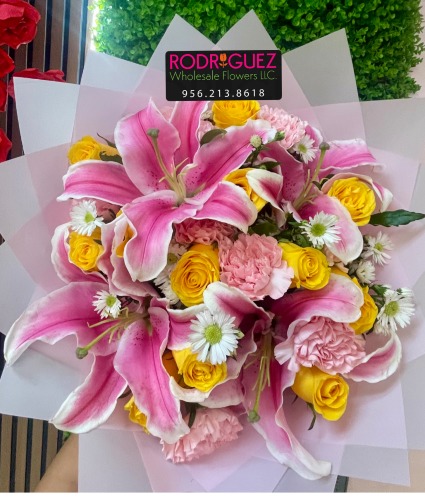 Mixed Bouquet  Roses, Stargueizer, carnations, monte casino, etc.