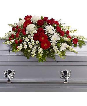 MIXED CARNATION AND MUM Casket Spray