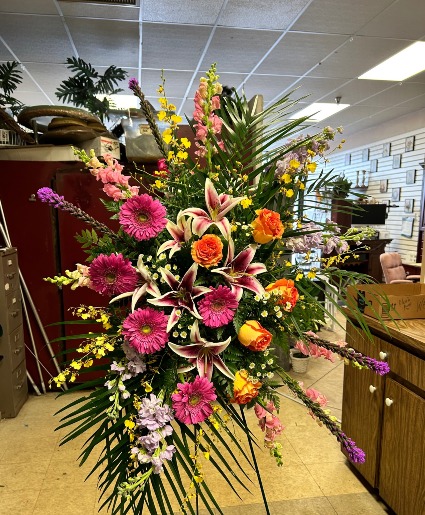 Mixed Floral Spray Standing Spray of mixed flowers