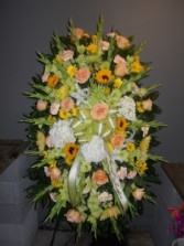 MIXED FLOWER SPRAY WITH SUNFLOWERS STANDING SPRAY