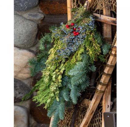 Mixed Fresh Evergreen Outdoor Swag