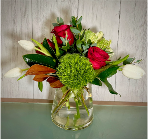 Mixed Magnolia Vase Arrangement