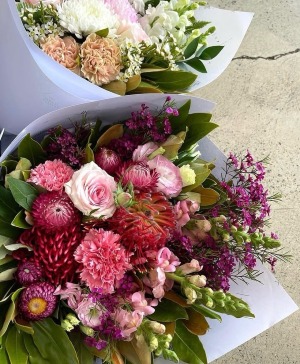 Mixed reds and pinks  