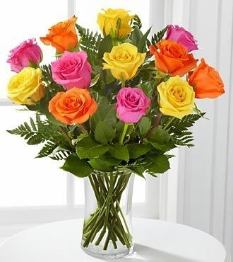 Rose Garden Mixed Color Rose Bouquet