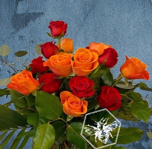 Mixed Roses Vase 12-24-36 Choose your Colors