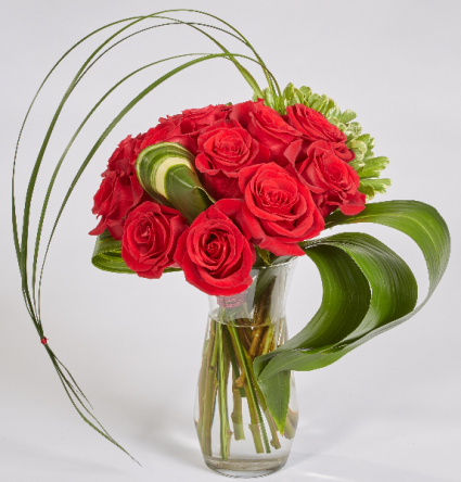 Modern  Roses Vase Arrangement