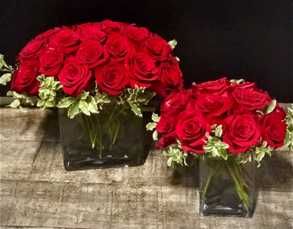 Modern Love Large or Small Option of Red Roses